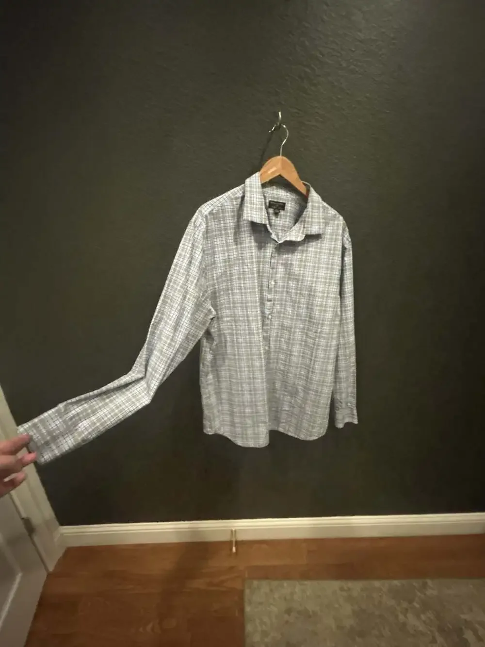 Banana Republic Non-Iron Slim Fit Plaid Dress Shirt XXL
